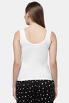 Floret Cotton Camisole (Pack of 2) - White Black — thumbnail 3